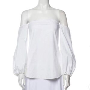 Theory Off-Shoulder White Blouse